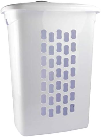 Sterilite Ultra Wheeled Laundry Hamper with Lid, Handle and Wheels for Easy R...