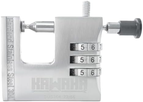 72/66 66mm Stainless Steel Combination Padlock, Weather-Resistant Rust-Proof ...