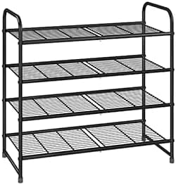 Simple Trending 4-Tier Stackable Shoe Rack, Expandable & Adjustable Shoe ...