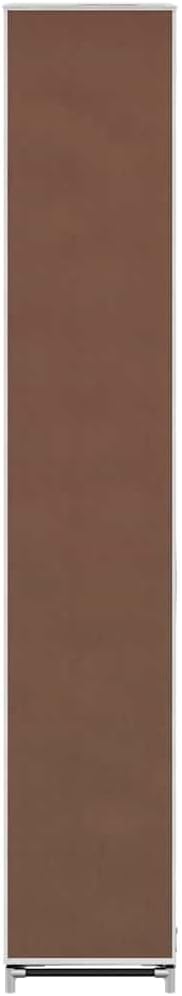 vidaXL Fabric Shoe Cabinet with Cover 22" x 11" x 64" Brown