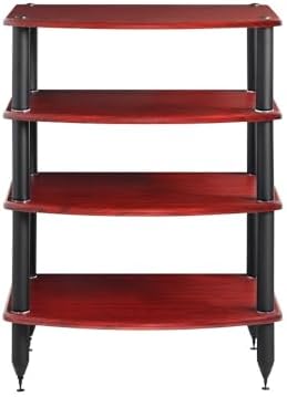 Pangea Audio Vulcan Four Shelf Audio Rack, Media Stand, and Components Cabine...