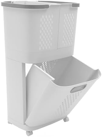Removable Laundry Basket Classification Thickened Storage Rack White