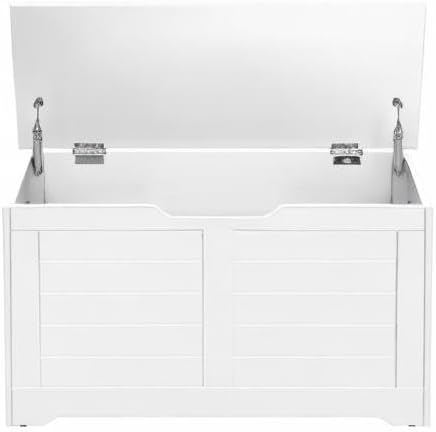 VASAGLE Storage Chest, 31.5 Inches Width Bench with 2 Safety Hinges