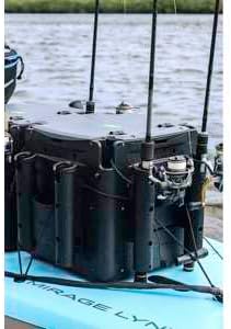 RAILBLAZA Gear Hub Kayak Fishing Crate - with 4 Internal Rod Holders, Storage...