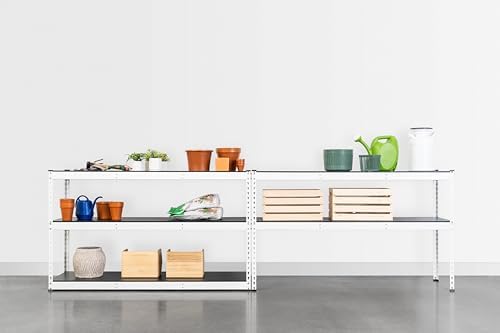 SafeRacks 5-Tier Modular Garage Shelving, White, 18”x60 x72