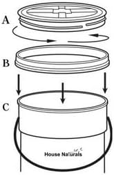 House Naturals 7 Gallon Food Grade Plastic Bucket with Airtight Screw on lid ...