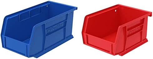 Akro-Mils 30230 & 30210 Plastic Hanging Stackable Storage Organizer Bins,...