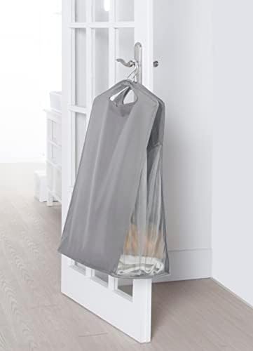 STORAGE MANIAC 2-Pack Hanging Laundry Hamper, Front See-Through Mesh Bag, Sli...