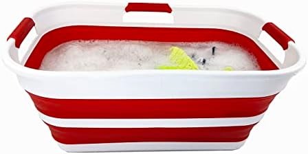 SAMMART 21L (5.5 Galloons) Collapsible Plastic Storge Basket - Foldable Pop U...