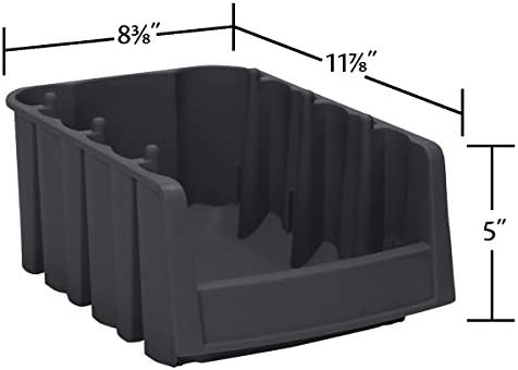 Akro-Mils 30718 Economy Stacking Shelf Plastic Storage Bins, (12-Inch x 8-3/8...