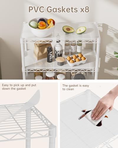 Golpart Shelves Storage Shelf Wire Closet Bathroom Organizers Metal Pantry