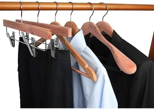 TOPIA HANGER Unfinished American Red Cedar Wood Coat Suit Hangers, Luxury Woo...