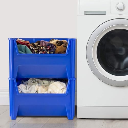 Akro-Mils 13017 Stak-N-Store Heavy Duty Stackable Open Front Plastic Storage ...