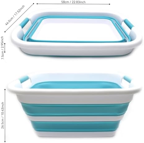 SAMMART 41L(10.8 gallon) Collapsible Plastic Laundry Basket-Foldable Pop Up S...