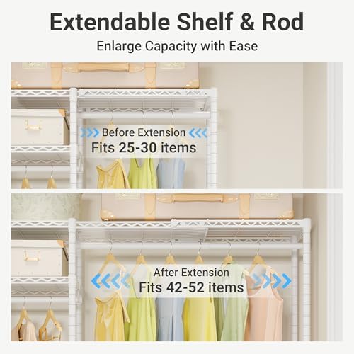 VIPEK X20 Expandable Metal Clothing Rack Adjustable from 3'3" to 4&#...
