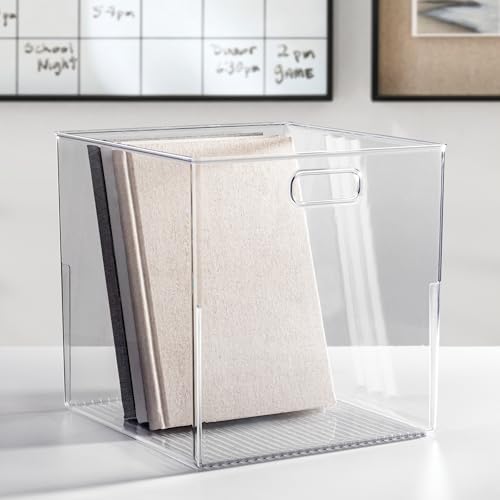 iDesign Pantry Storage Bin, Large Cube Organizer, Set of 2, Clear
