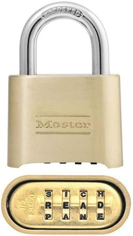 Master Lock 175DWD, No. 175 2" Combination Solid Body Padlock Pack of 12...