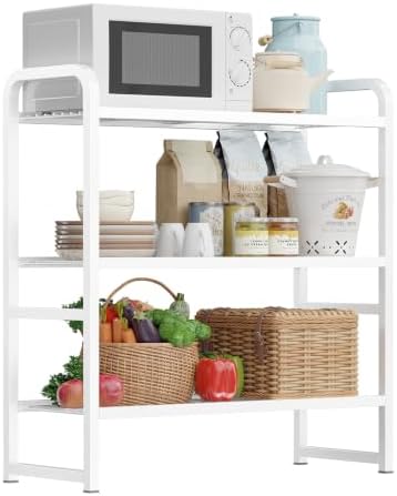 3 Tier Simple Shelf Organizer for Indoor Outdoor, Waterproof Heavy Duty Steel...