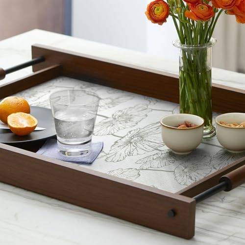 Quttisay Lotus Shelf Liner for Cabinets Kitchen Drawer Liners 23.6in x 10ft