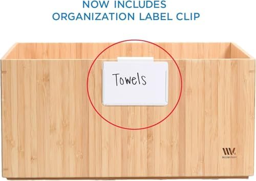 MobileVision Bamboo Storage Box Multi-Purpose Organizer for Kitchen Supplies ...