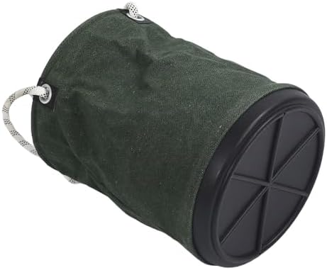 Canvas Bucket, 40x30cm 30KG Load Bearing Canvas Tool Organizer Plastic Bottom...