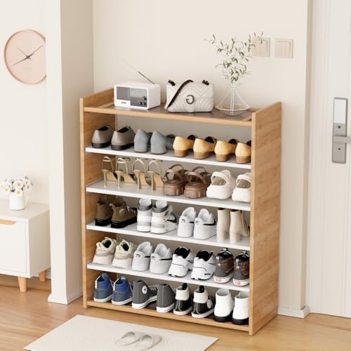 Expandable Closet Tension Shelf Organizers, 1 Pack Cabinet Rack Storage for W...