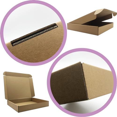 13x11x2 inches Shipping Boxes Set of 24, Brown Corrugated Packaging Mailers