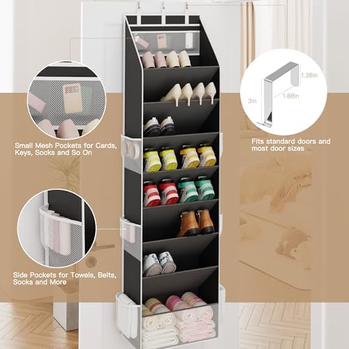 Criusia Shoe Storage, Over the Door Shoe Organizer, Hanging Closet Shoe Stora...