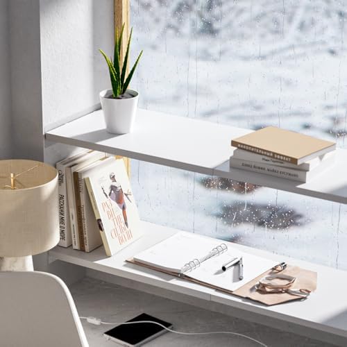 Expandable Closet Tension Shelf Organizers, 1 Pack Cabinet Rack Storage for W...