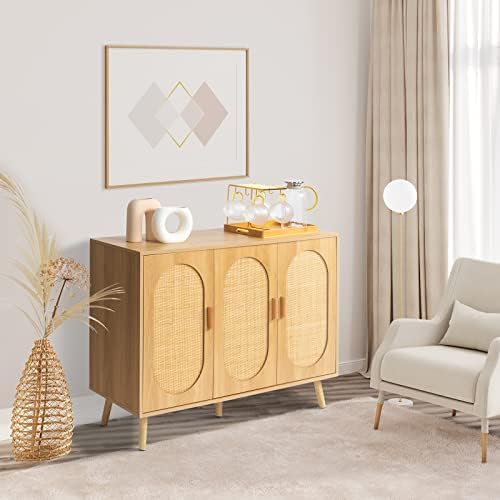 Rattan Shoe Cabinet for Entryway,Hidden Shoe Cabinet Storage with 3 Door,Free...