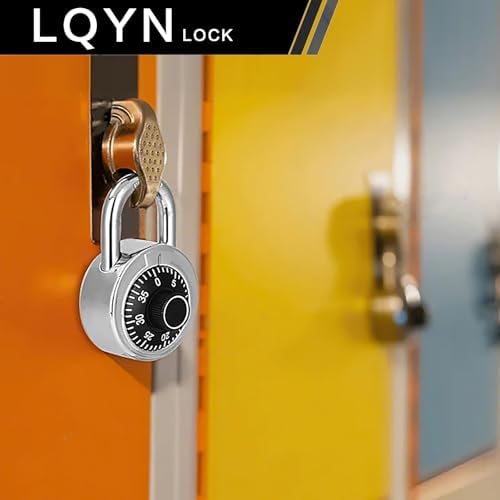 Combination Lock, LQYN Dial Combination Padlock, Pack of 60; Black