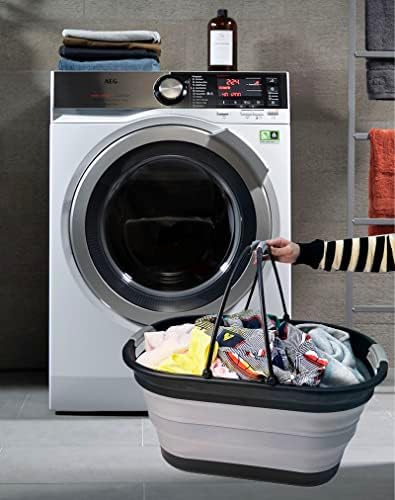SAMMART 38L (10 Gallons) Collapsible Plastic Laundry Basket - Foldable Storag...