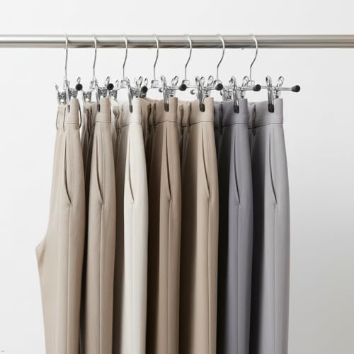 Mawa by Reston Lloyd Non Slip-Space Saving Clothing Hanger for Pant/Skirt wit...