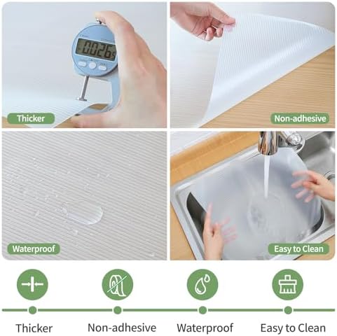 Shelf Liners 19 inch x 20 ft Shelf Liners for Kitchen cabinets nonstick Linin...