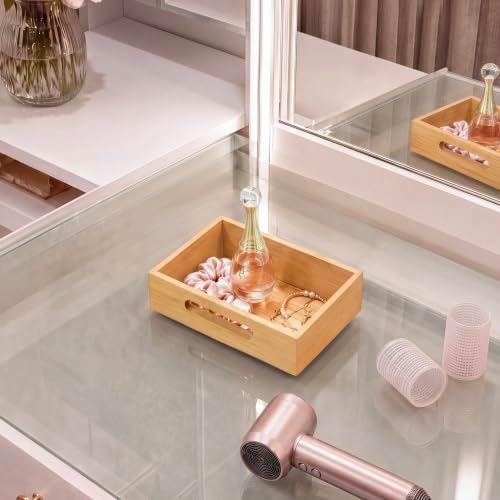 HOMESTEAD 3-Piece Stackable Bamboo Storage Box, Large Storage Bin, Wooden Box...