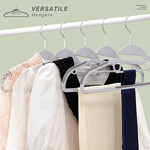 BAGAIL Plastic Hangers 50 Pack with Non-Slip Design,0.2 Inches Thick, 360°Swi...