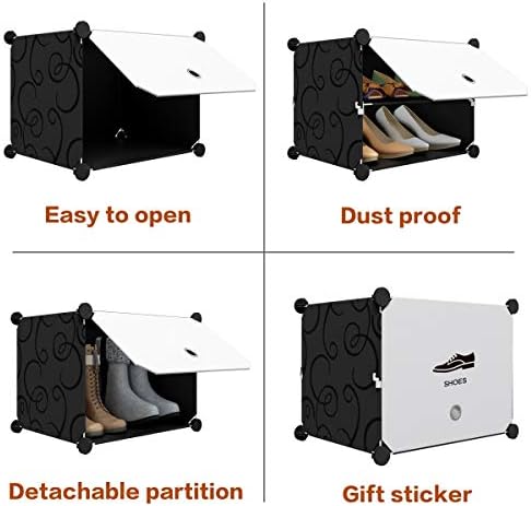 KOUSI Portable Shoe Rack Organizer 64 Pair Tower Shelf Storage Cabinet Stand ...