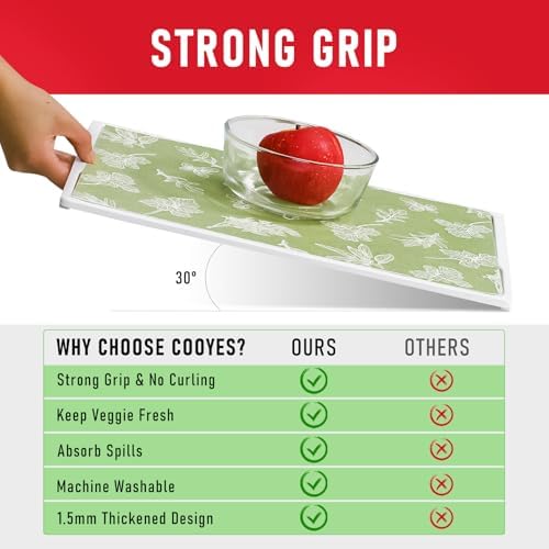 Cooyes Drawer & Shelf Liner for Kitchen Cabinets, Breathable Cloth Materi...