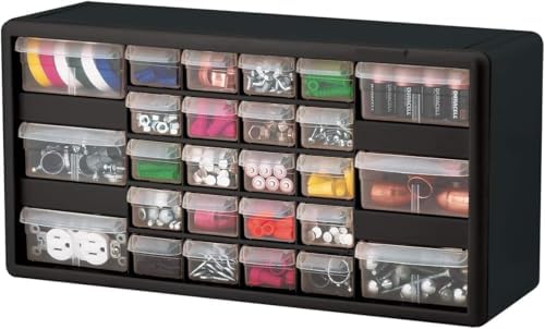 Akro-Mils 26-Drawer Plastic Storage Cabinet, 20"W x 6"D x 10"H...