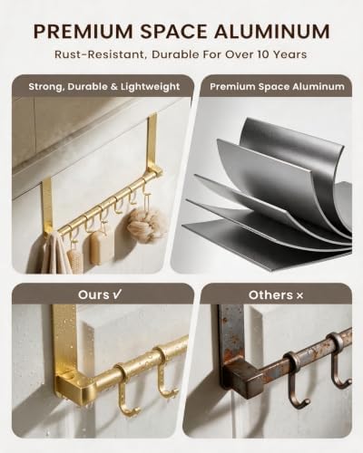 Heavy Duty Over The Door Hooks, Door Hooks Hanger Organizer for Hanging 2P