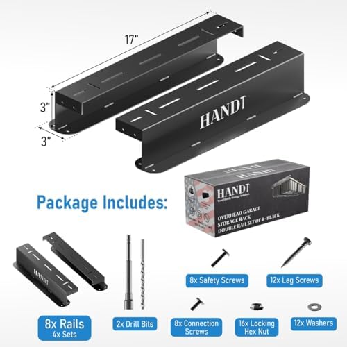USA Based Overhead Garage Storage Rack, Connectable Heavy Duty Metal Ceiling ...