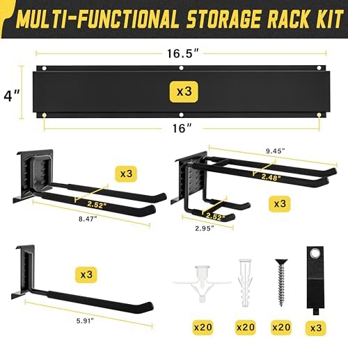 klasit Garage Wall Organizer,15Pack Carries 675 lbs,Garden Tool Organizer