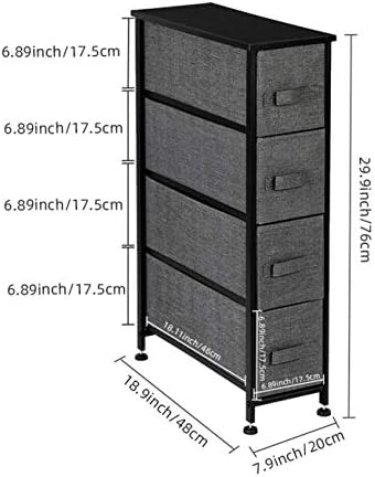Furniture Home Furnishing Plaza Narrow Dresser, Vertical Storage Unit with 4 ...