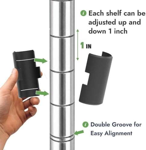 APLSS NSF 4-Tier Chrome Storage Shelves, 18"x36"x63", Dry Envi...