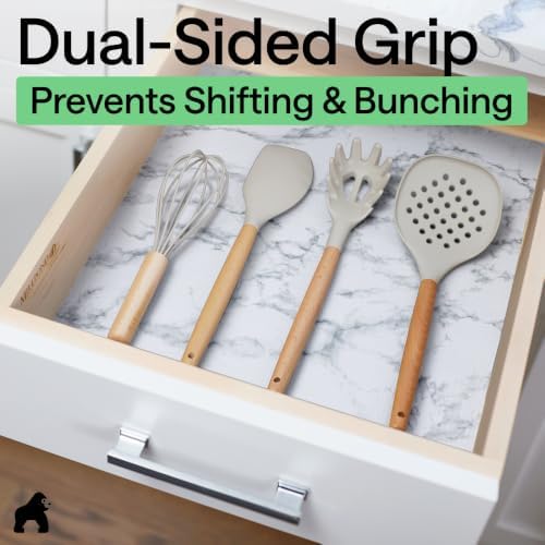GORILLA GRIP Shelf Liner, Kitchen Drawer Protector, 12x240 Marble