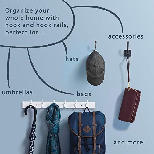 Liberty Hardware 129848 Wall Mounted Coat Rack with 5 Decorative Hooks, 27-In...