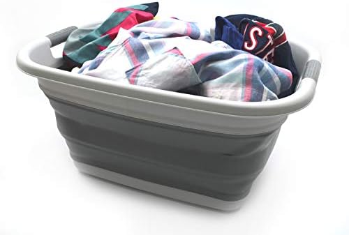 SAMMART Set of 2-31L (8.1 Gallon) Collapsible Plastic Laundry Basket-Pop Up S...