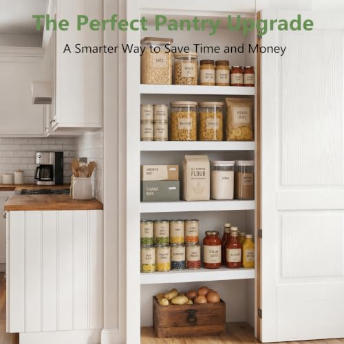 Wire Shelf Covers for Pantry, Premium Engineered Wood Shelf Covers for Wire S...