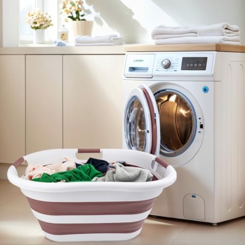 SAMMART 40L (10.5 gallon) Collapsible Plastic Laundry Basket - Foldable Pop U...