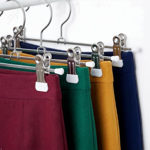 Mawa by Reston Lloyd Non Slip-Space Saving Clothing Hanger for Pant/Skirt wit...